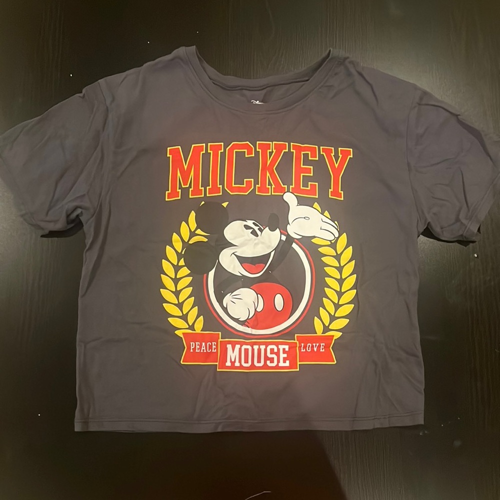 Gray Disney Mickey Mouse Shirt | L